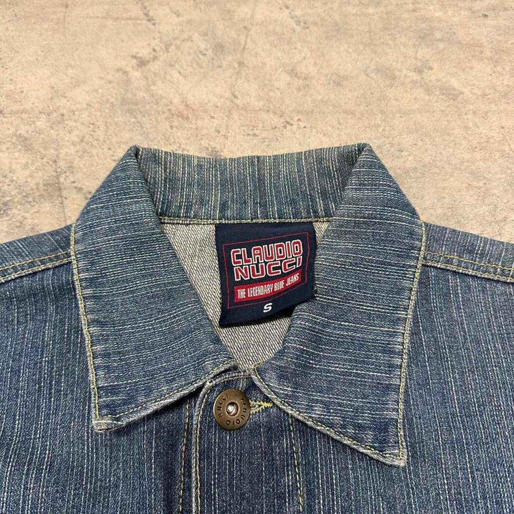 Y2K Vintage Distressed Faded Womens Blue Denim‎ Jacket Type 3 - Picture 4 of 8